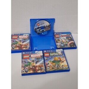 Playstation PS4 LEGO Video Games "Lot of 5" Lego World Marvel Super Heros